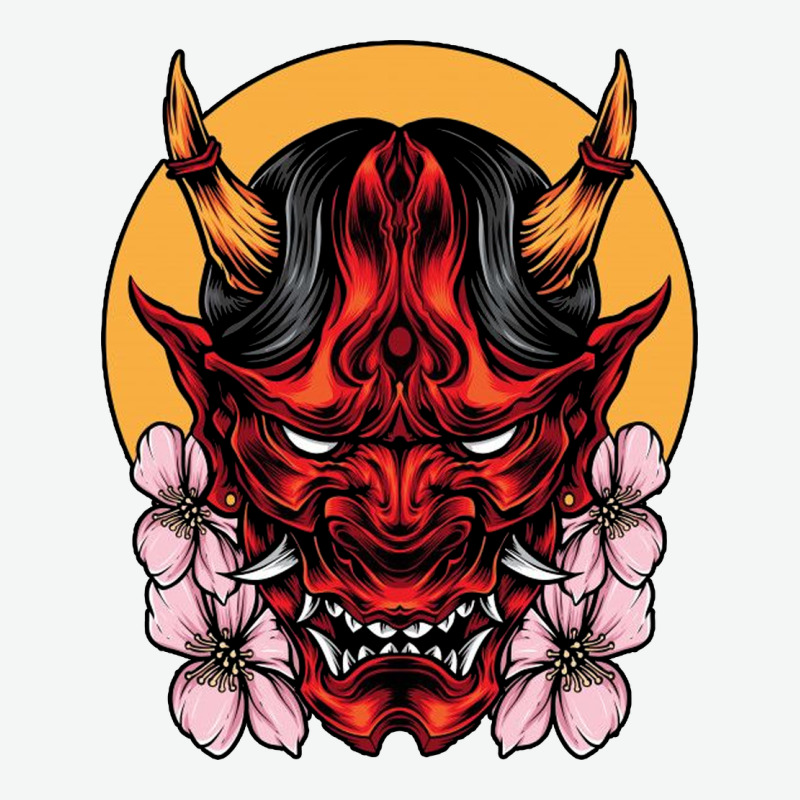 Demon Oni Mask Urban Heavy Tee by artisFamous | Teevron