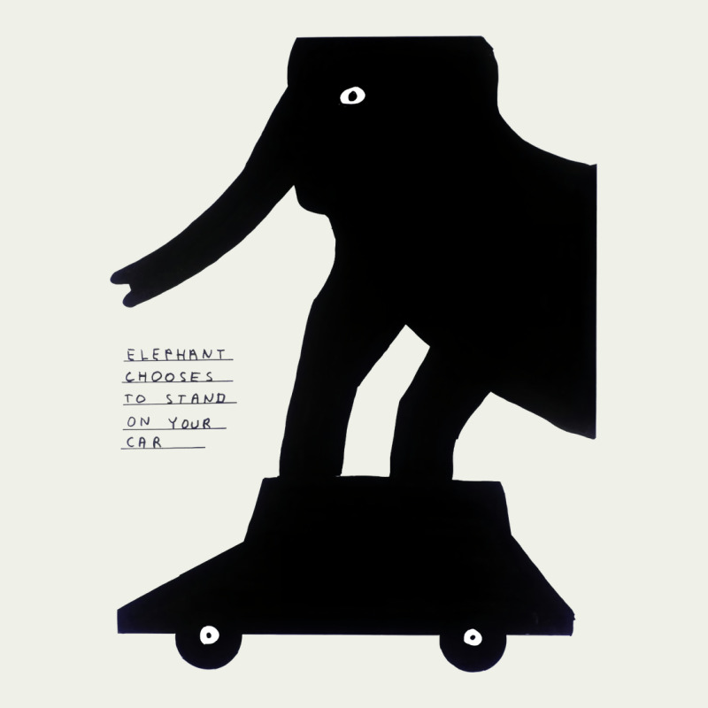 Elephant Black To Stand On Your Car Urban Heavy Tee by artisFamous | Teevron