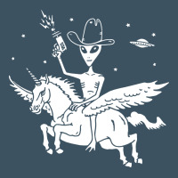 Alien Riding Unicorn  Cool Ufo Cowboy Urban Heavy Tee | Teevron