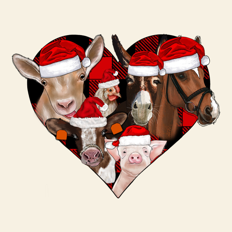 Farm Animals Christmas Vintage Tee by CowhideDigitalArt | Teevron
