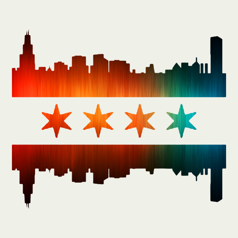 Chicago Flag Skyline Urban Heavy Tee by artisFamous | Teevron