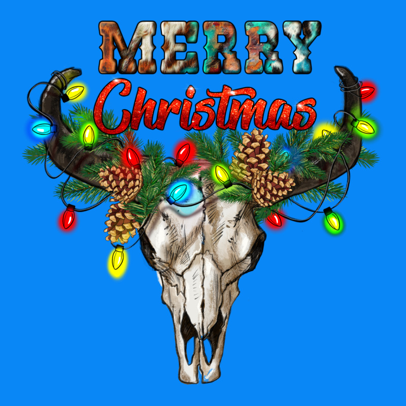 Merry Christmas Bull Skull Zipper Hoodie by RanaPortraitStore | Teevron