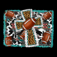 Football Cross Aztec Leopard Background Zipper Hoodie | Teevron