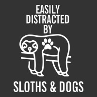 easily distracted by sloths and dogs funny sloth quote paw print | Teevron
