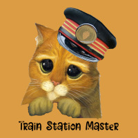 Cat Tama Train Station Master Urban Heavy Tee | Teevron