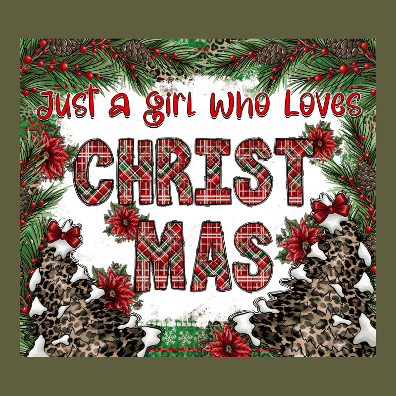 Just A Girl Who Loves Christmas Vintage Tee by CowhideDigitalArt | Teevron