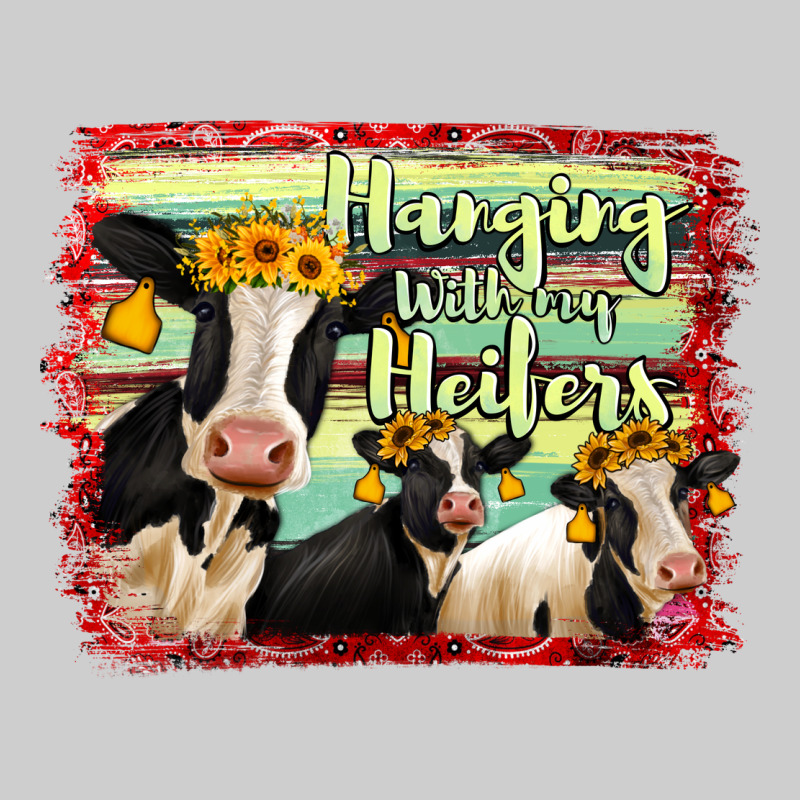 Hanging With My Heifers Holstein Cows Premium Sweatshirt by RanaPortraitStore | Teevron