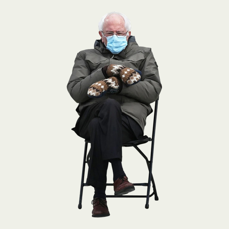 Bernie Sitting In The Cold With Mittens Meme Urban Heavy Tee by artisFamous | Teevron