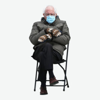 Bernie Sitting In The Cold With Mittens Meme Urban Heavy Tee | Teevron