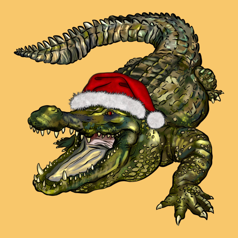 Christmas Alligator Vintage Hoodie by BarkalooDesign | Teevron