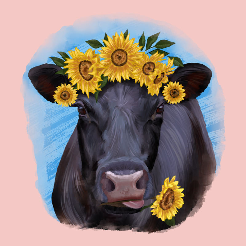 Black Angus With Sunflower Urban Heavy Tee by Jasminsmagicworld | Teevron