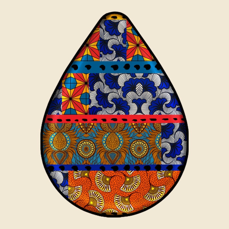 African Fabric Pattern Teardrop Earrings 4 Premium Tee by BundleAndBundleShop | Teevron
