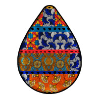 african fabric pattern teardrop earrings 4 | Teevron