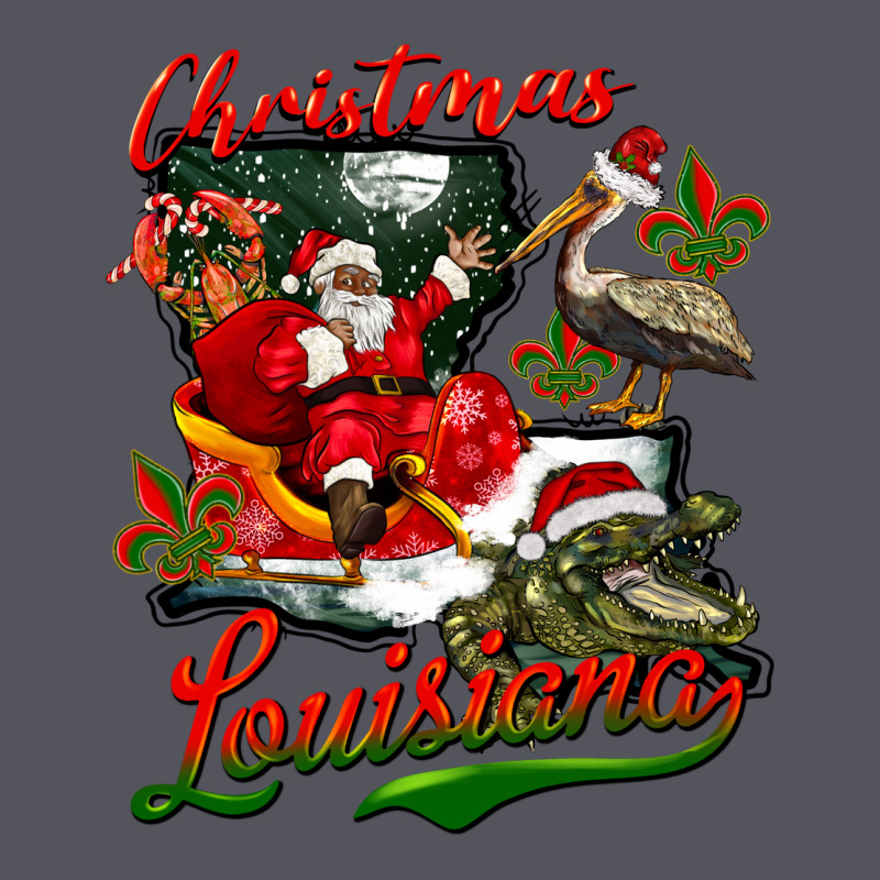 Louisiana Christmas With  Afro Santa Vintage Hoodie by BarkalooDesign | Teevron