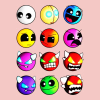 Geometry Dash Difficulty  Faces Urban Heavy Tee | Teevron