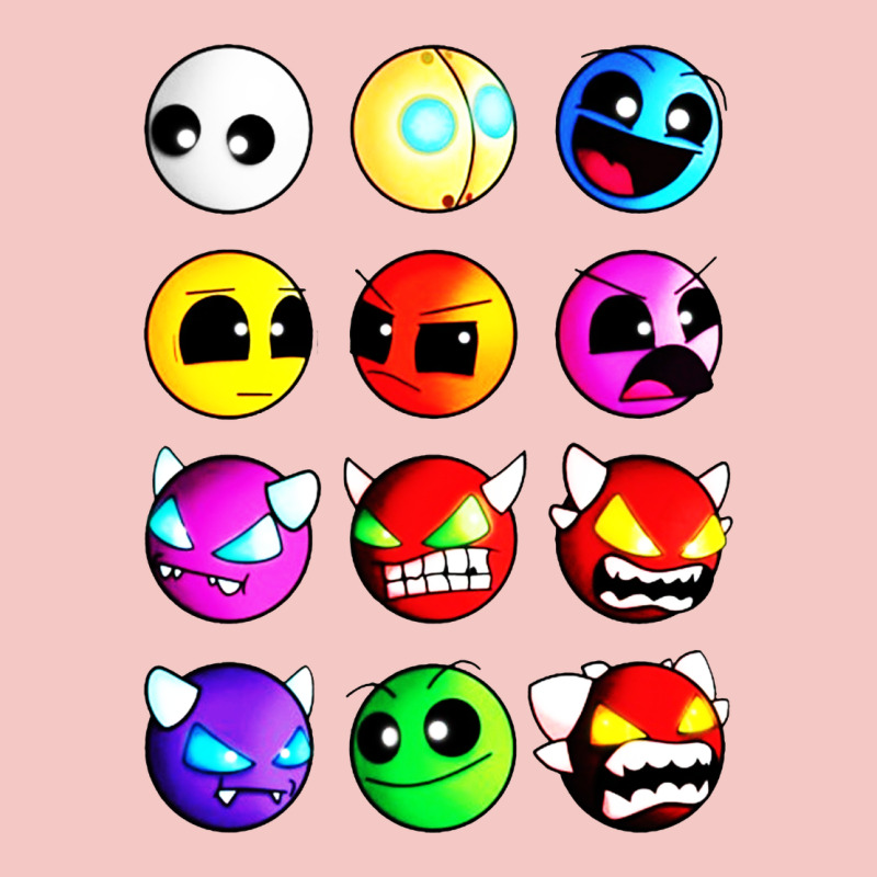 Geometry Dash Difficulty  Faces Urban Heavy Tee by artisFamous | Teevron
