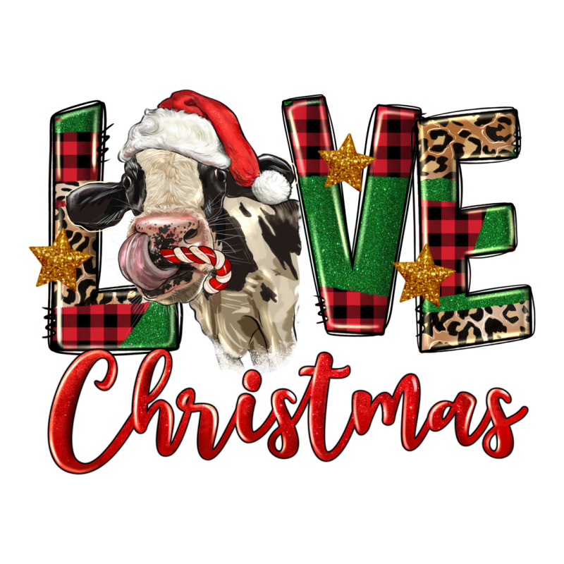 Love Christmas Holstein Heifer Premium Tee by FaDigitalArtStudio | Teevron