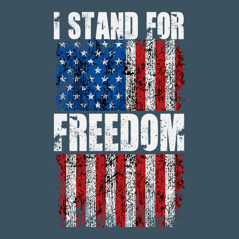 I Stand For Freedom With A Distressed American Flag Urban Heavy Tee by artisFamous | Teevron