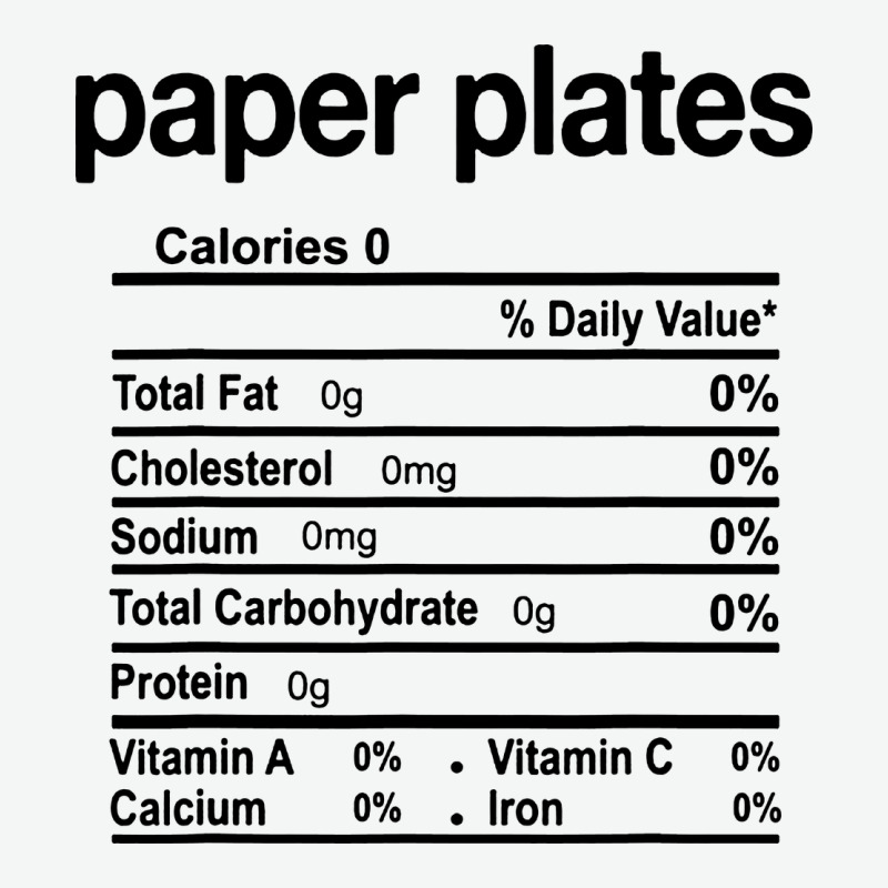 Paper Plates Nutrition Facts Funny Thanksgiving Christmas Urban Heavy Tee by artisFamous | Teevron
