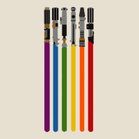 Rainbow Lightsaber Urban Heavy Tee | Teevron