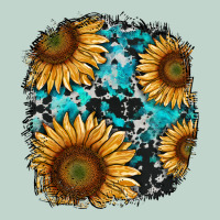 Sunflower Cowhide And Turquoise Patches Zipper Hoodie | Teevron