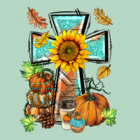Western Thankful Cross Pumpkin Classic Tee | Teevron