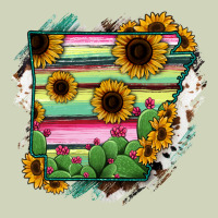 Arkansas Map Sunflower Cactus Serape Heavyweight Hoodie | Teevron