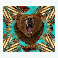 Bear Native American  Tumbler Premium Hoodie | Teevron