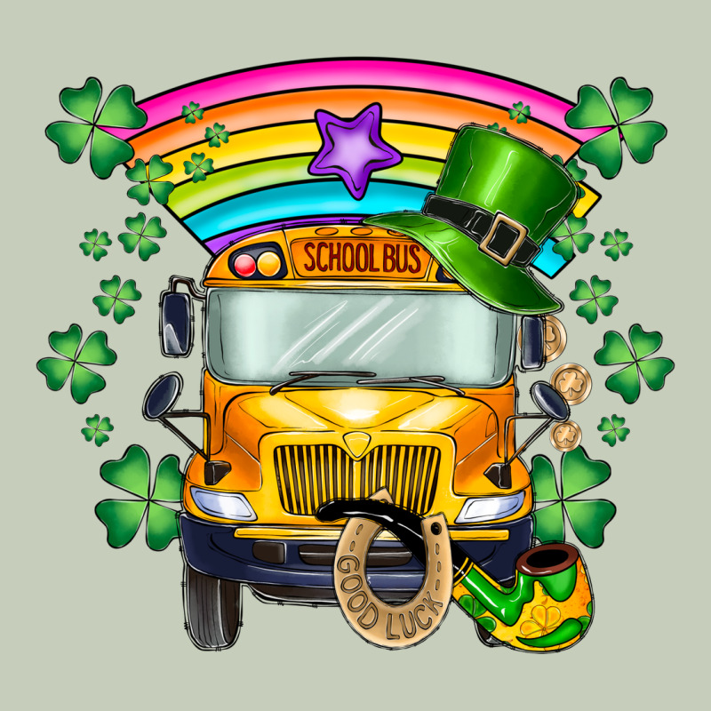 St. Patricks Day School Bus Ladies Tee by SublimationCraftShop | Teevron