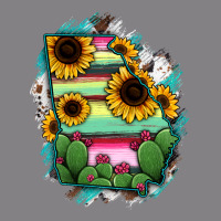 Georgia Map Sunflower Cactus Serape Heavyweight Hoodie | Teevron