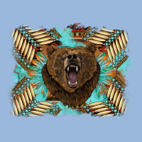 Bear Native American Background Premium Hoodie | Teevron