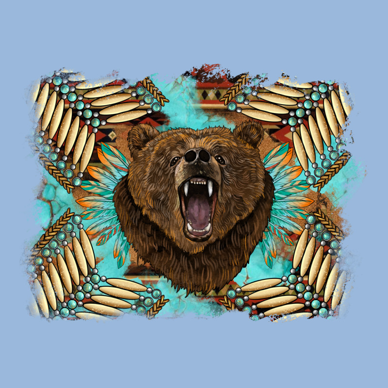 Bear Native American Background Premium Hoodie by BarkalooDesign | Teevron