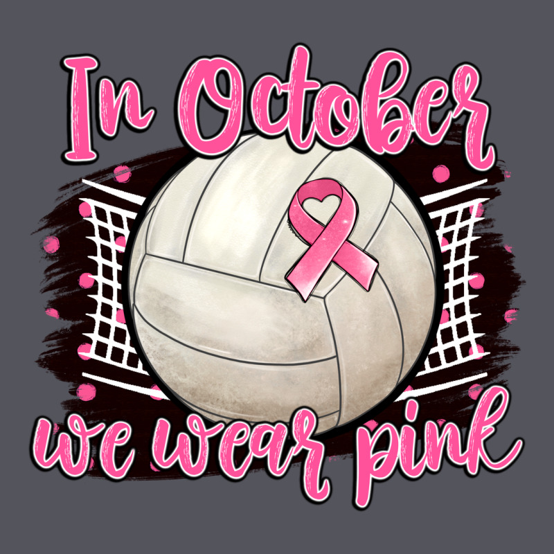 In October We Wear Pink Volleyball Vintage Hoodie by BarkalooDesign | Teevron
