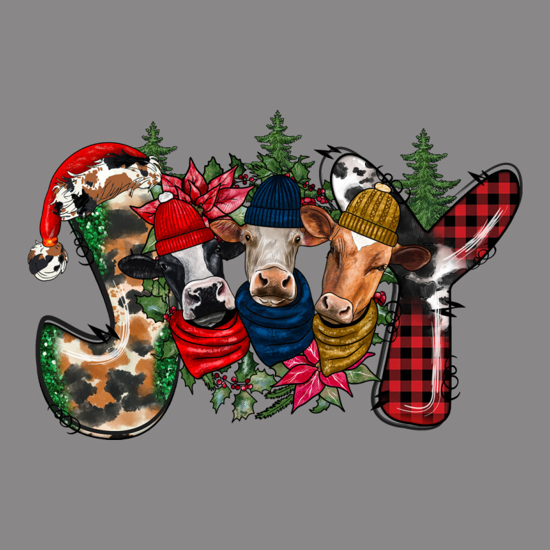Joy Christmas Cows Vintage Tee by CowhideDigitalArt | Teevron
