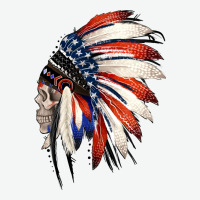 4th Of July Indian Headdress Gypsy Spirit Skull Urban Heavy Tee | Teevron