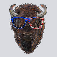Bison With American Flag Glasses Zipper Hoodie | Teevron