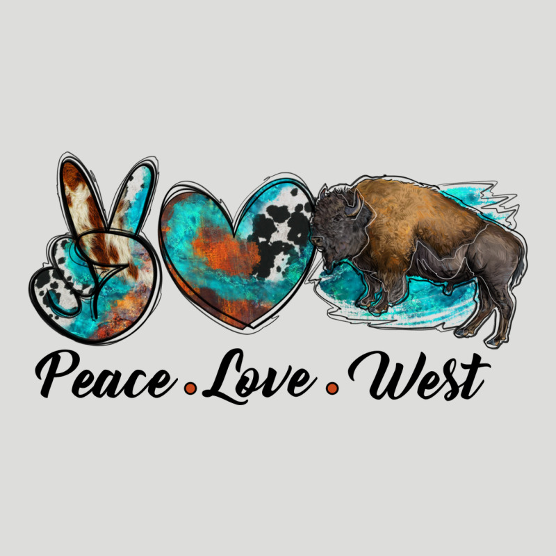 Peace Love West Bison Zipper Hoodie by RanaPortraitStore | Teevron