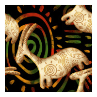 african ethnic animal seamless pattern | Teevron