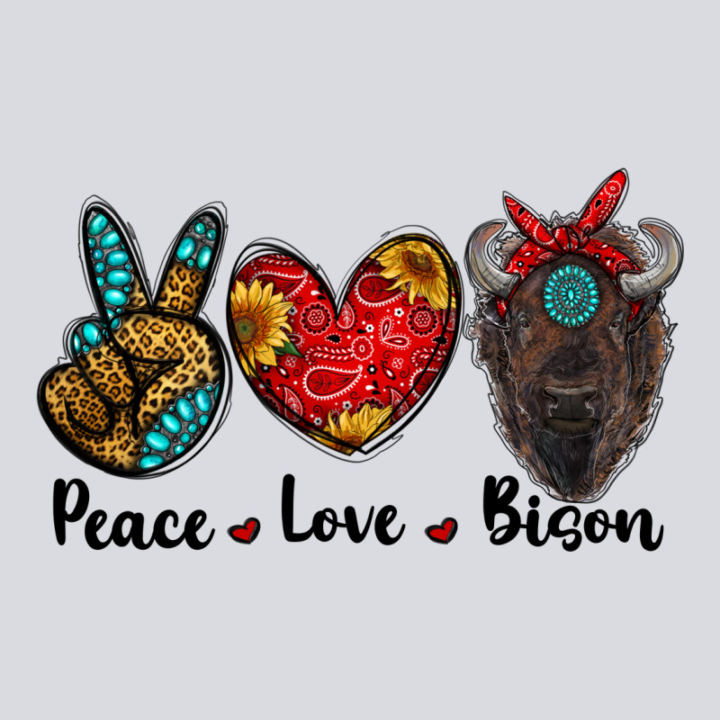 Peace Love Bison Zipper Hoodie by RanaPortraitStore | Teevron