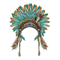 native american headdress turquise | Teevron