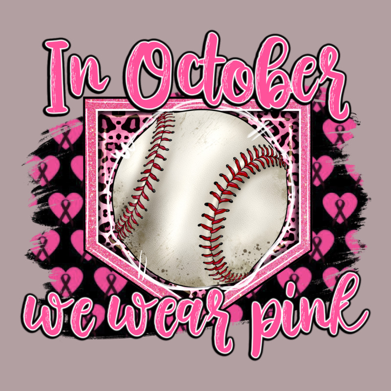 In October We Wear Pink Baseball Vintage Hoodie by BarkalooDesign | Teevron