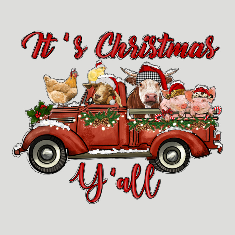 It's Christmas Y'all Truck With Farm Animals Zipper Hoodie by RanaPortraitStore | Teevron