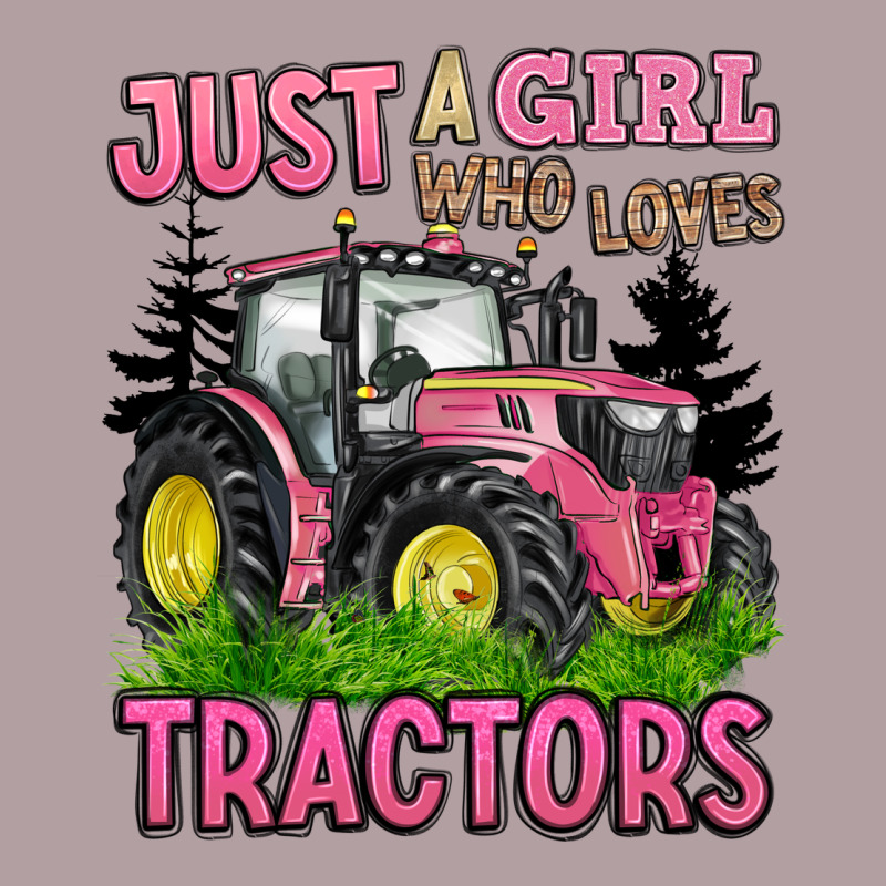 Just A Girl Who Loves Tractors Vintage Hoodie by BarkalooDesign | Teevron