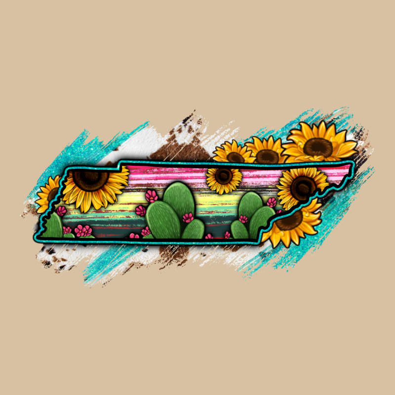 Tennessee Map Sunflower Cactus Serape Heavyweight Hoodie by RanaPortraitStore | Teevron
