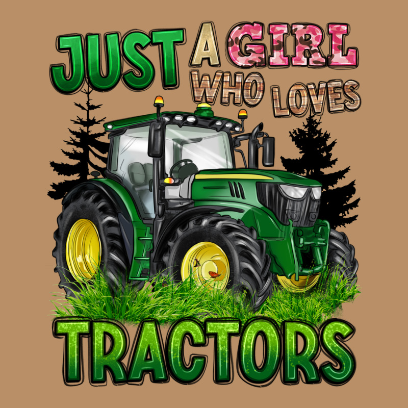 Just A Girl Who Loves Tractors Vintage Hoodie by BarkalooDesign | Teevron