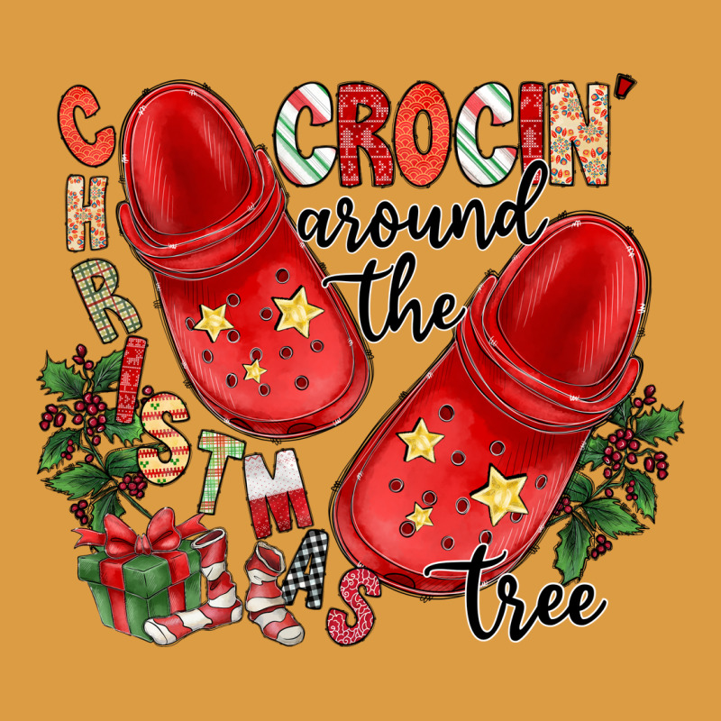 Christmas Crocin Around The Tree Urban Heavy Tee by CowhideDigitalArt | Teevron