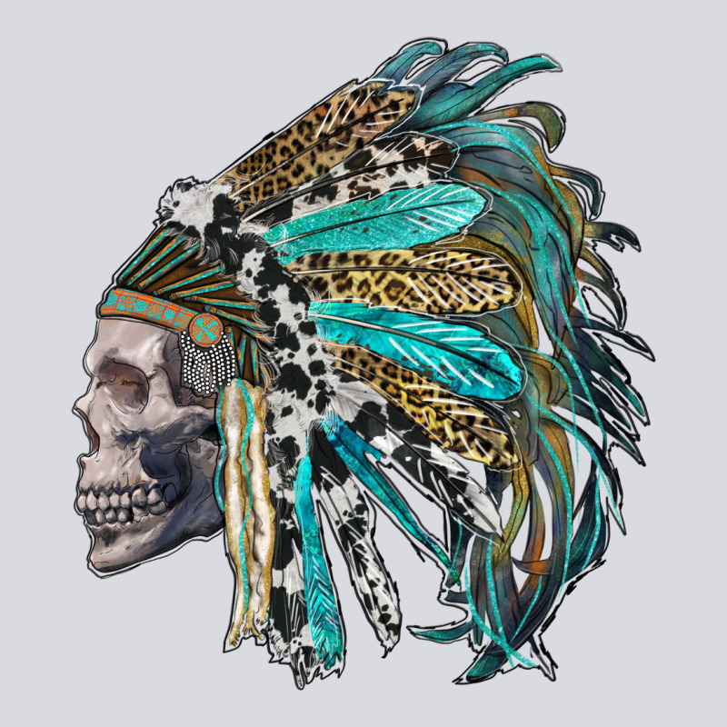 Western Indian Headdress With Skull Zipper Hoodie by RanaPortraitStore | Teevron
