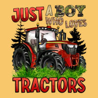 Just A Boy Who Loves Tractors Red Tractor Vintage Hoodie | Teevron