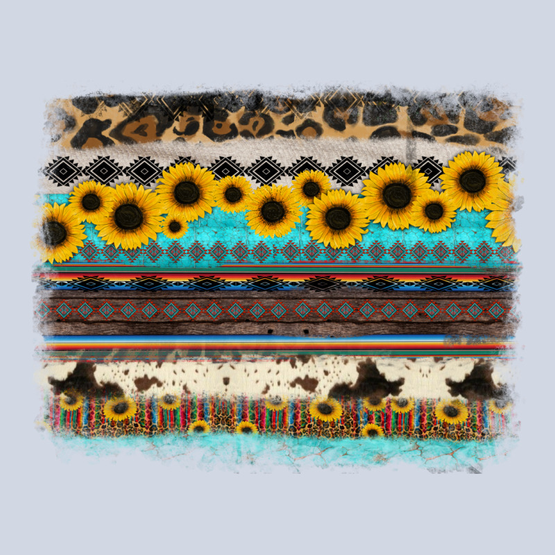 Sunflower Aztec Serape Cowhide Background Premium Sweatshirt by RanaPortraitStore | Teevron