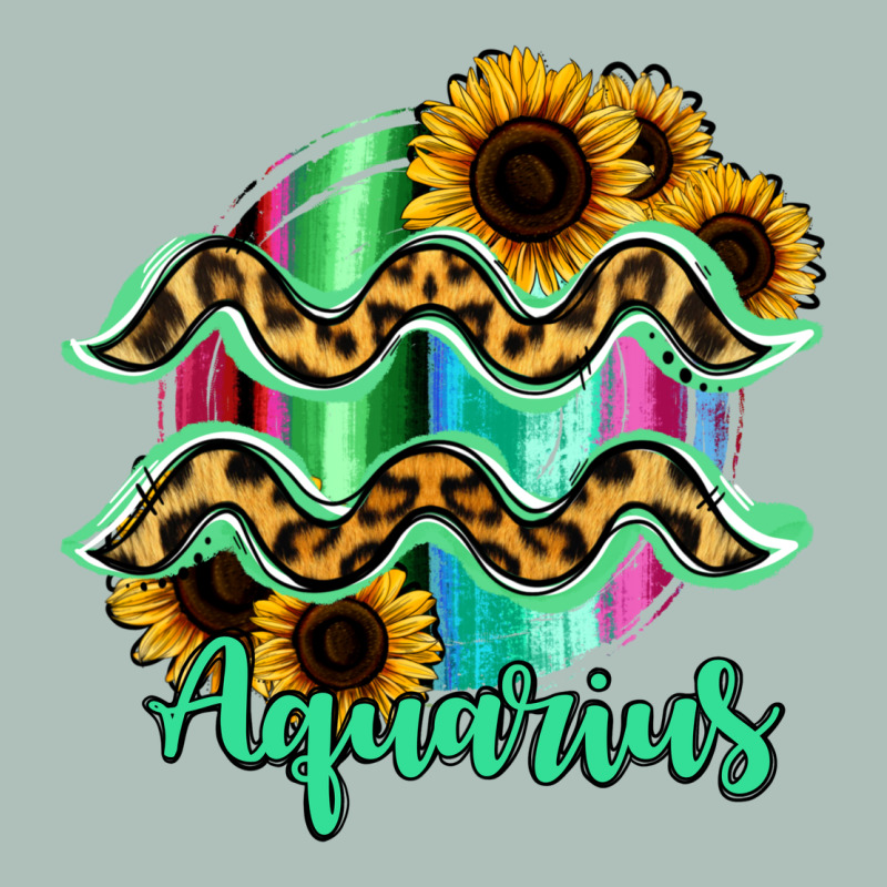 Aquarius Zodiac Sign Sunflower Leopard Serape Heavyweight Hoodie by RanaPortraitStore | Teevron